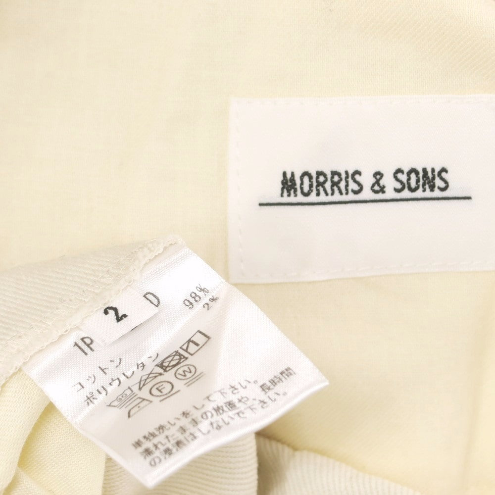 【中古】モリスアンドサンズ MORRIS&SONS ストレッチ コットン イージースラックスパンツ アイボリー【 2 】【 状態ランクB 】【 メンズ 】