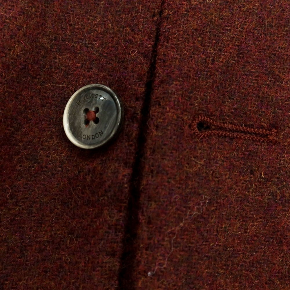 【中古】【未使用】ハケットロンドン HACKETT LONDON ツイードウール テーラードジャケット ブラウン【 40 】【 状態ランクS 】【 メンズ 】