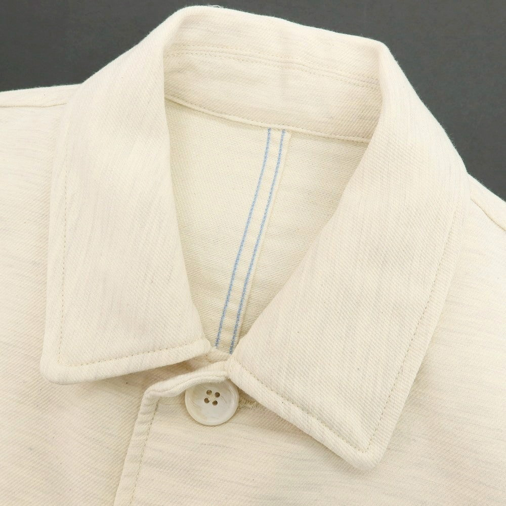 【中古】【未使用】ハリス Harriss ストレッチ コットン ブルゾン アイボリー【 40 】【 状態ランクS 】【 メンズ 】