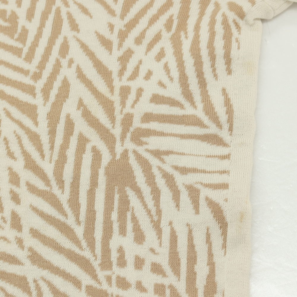 【中古】アルマーニ コレッツォーニ ARMANI COLLEZIONI コットンシルク クルーネック プルオーバーニット アイボリーxベージュ【 EU48 】【 状態ランクB 】【 メンズ 】