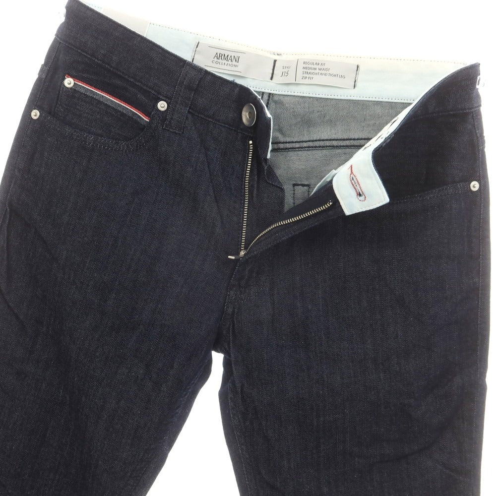 【中古】【未使用】アルマーニ コレッツォーニ ARMANI COLLEZIONI ストレッチ コットン ジーンズ デニムパンツ ネイビー【 31 】【 状態ランクS 】【 メンズ 】