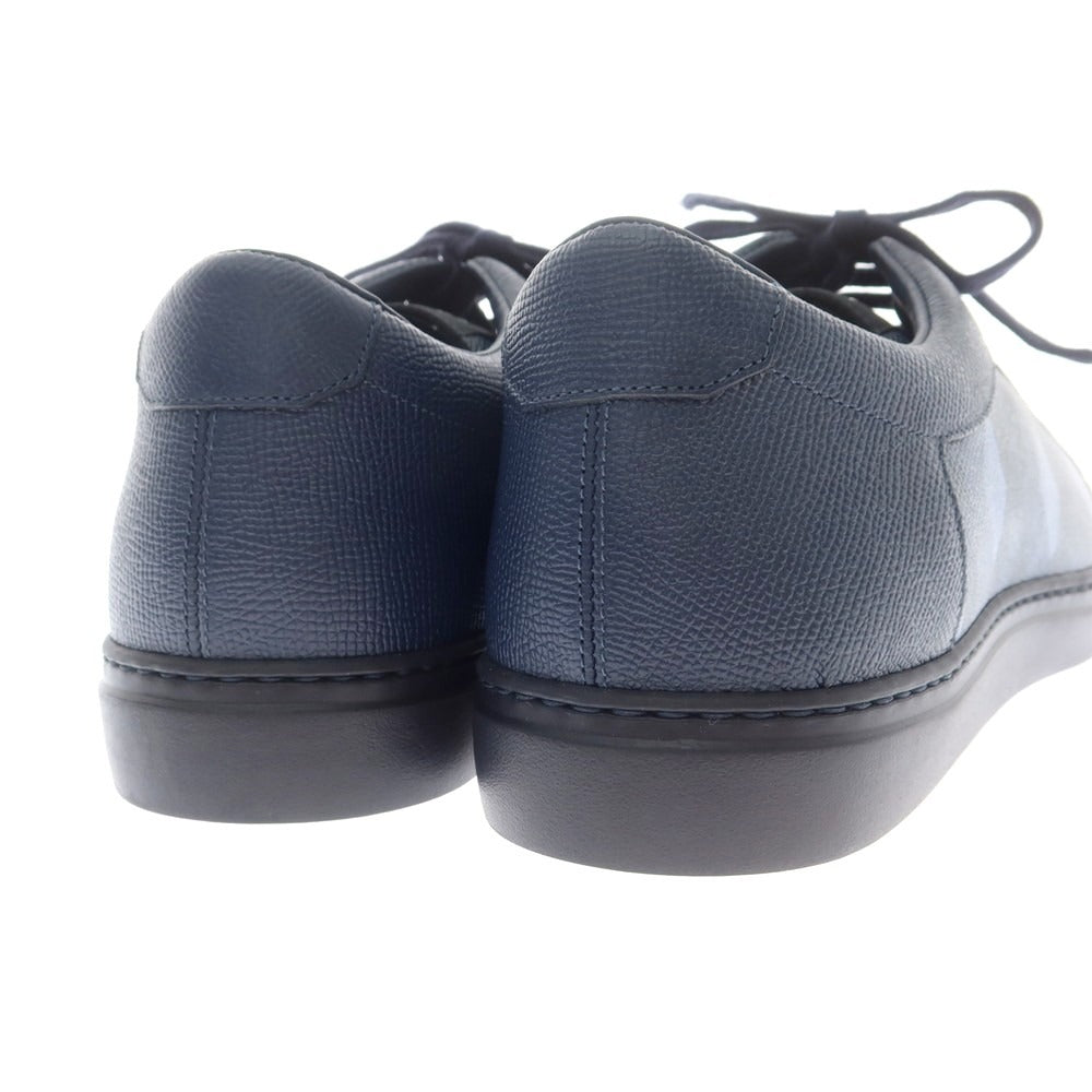 【中古】【未使用】ダンヒル Dunhill レザー ローカット スニーカー ネイビー【 41 】【 状態ランクS 】【 メンズ 】
