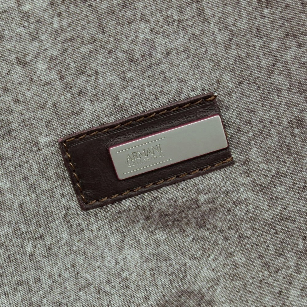 【中古】アルマーニ コレッツォーニ ARMANI COLLEZIONI ポリエステル×レザー 2WAY ショルダーバッグ グレーxパープル【 状態ランクB 】【 メンズ 】