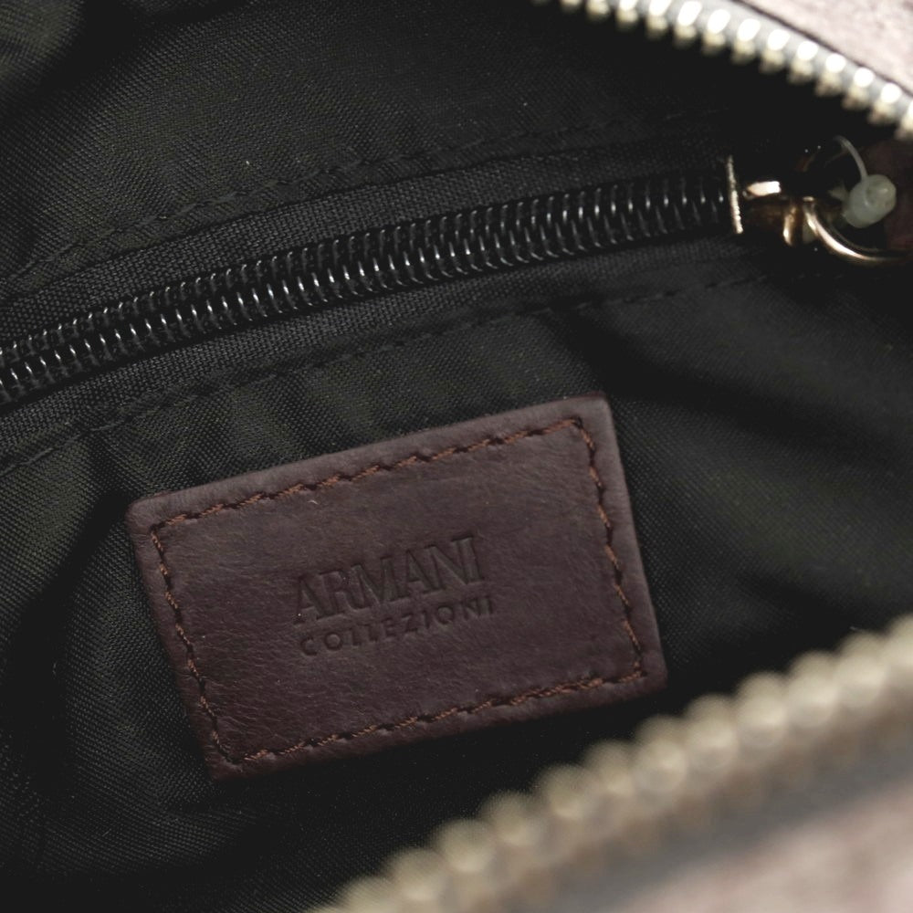 【中古】アルマーニ コレッツォーニ ARMANI COLLEZIONI ポリエステル×レザー セカンドバッグ グレーxパープル【 状態ランクB 】【 メンズ 】