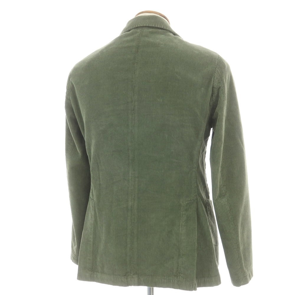 【中古】バグッタ Bagutta ストレッチコーデュロイ カジュアルジャケット グラスグリーン【 46 】【 状態ランクC 】【 メンズ 】