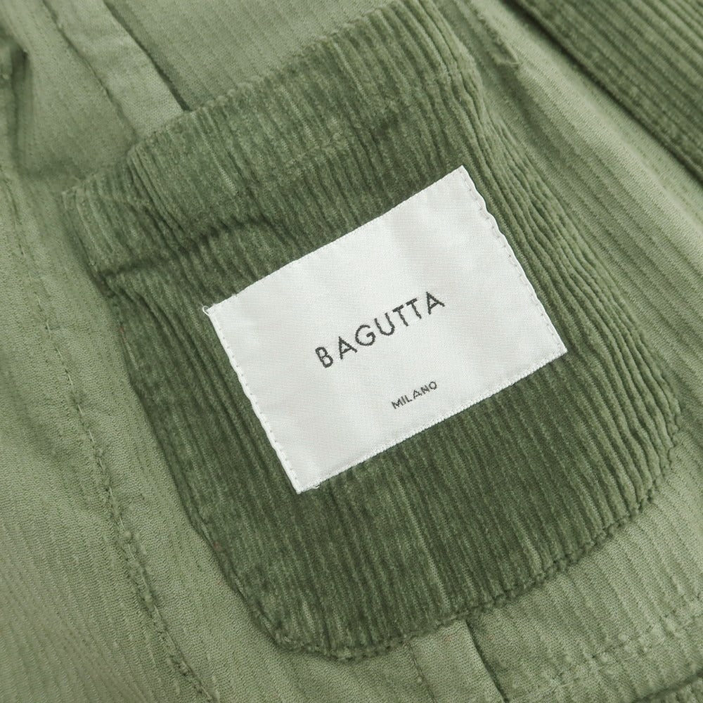 【中古】バグッタ Bagutta ストレッチコーデュロイ カジュアルジャケット グラスグリーン【 46 】【 状態ランクC 】【 メンズ 】