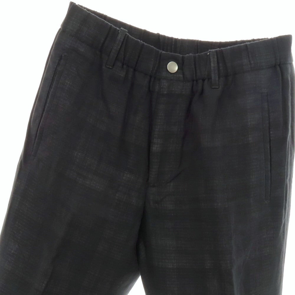 【中古】インコテックス INCOTEX コットン チェック イージスラックスパンツ ブラック【 48 】【 状態ランクB 】【 メンズ 】