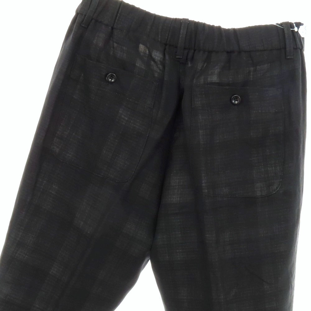 【中古】インコテックス INCOTEX コットン チェック イージスラックスパンツ ブラック【 48 】【 状態ランクB 】【 メンズ 】
