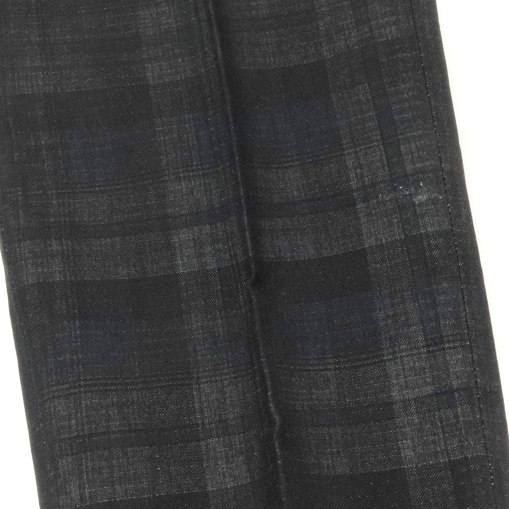 【中古】インコテックス INCOTEX コットン チェック イージスラックスパンツ ブラック【 48 】【 状態ランクB 】【 メンズ 】