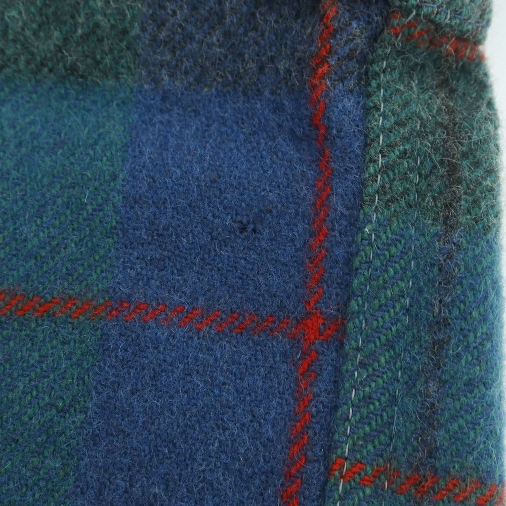 【中古】ジョンソンウーレンミルズ Johnson Woolen Mills チェックウールブルゾン グリーン【 16 】【 状態ランクC 】【 メンズ 】