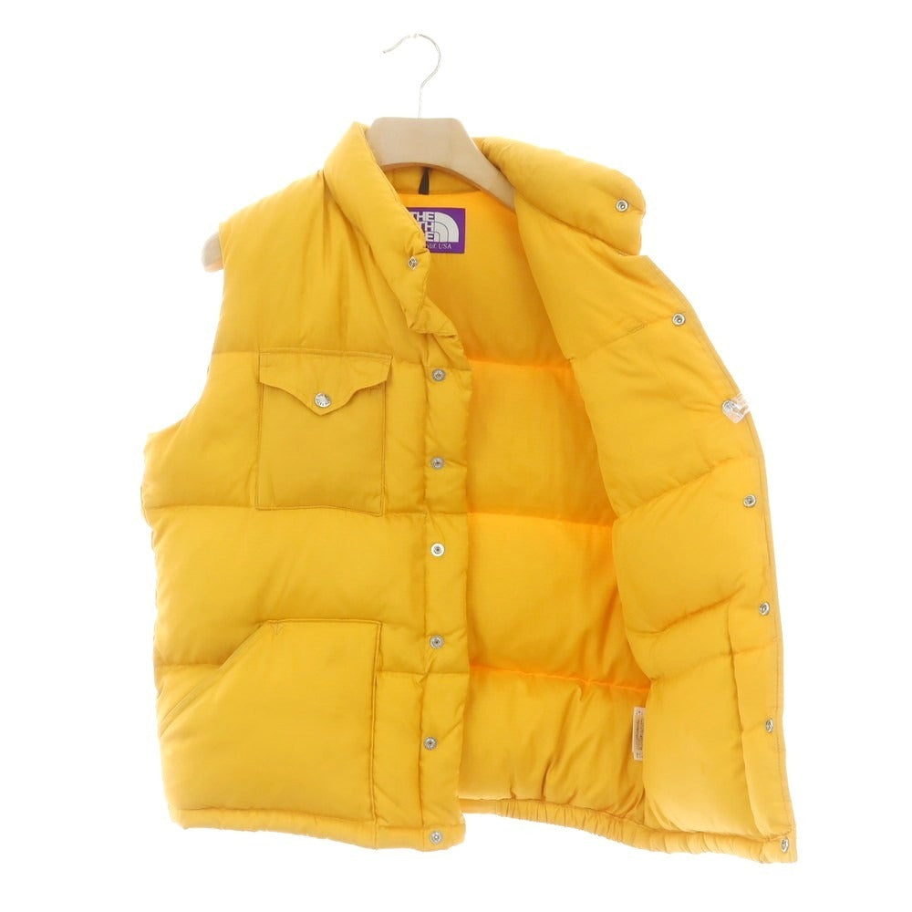 【中古】ザノースフェイスパープルレーベル THE NORTH FACE PURPLE LABEL ナイロン ダウンベスト イエロー【 M 】【 状態ランクC 】【 メンズ 】