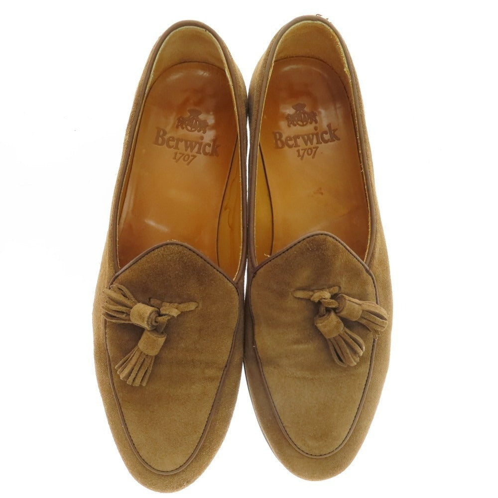 【中古】バーウィック BERWICK スエード タッセル ローファー ブラウン【 40 】【 状態ランクC 】【 メンズ 】