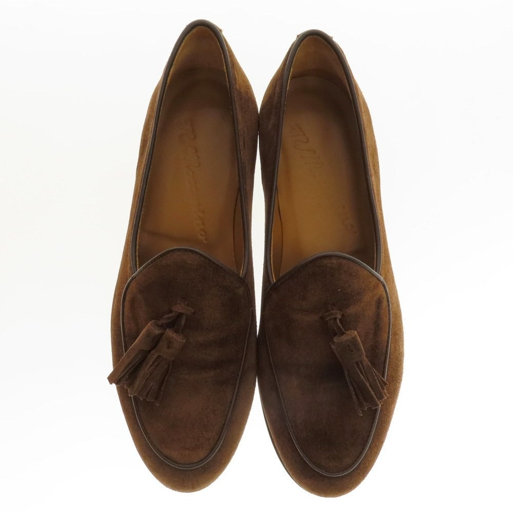 【中古】イルモカシーノ IL MOCASSINO スエード タッセル ローファー ブラウン【 39 】【 状態ランクB 】【 メンズ 】