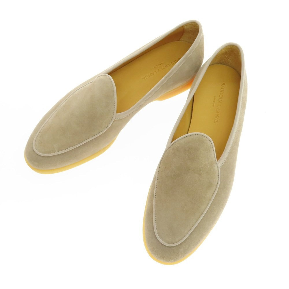 【中古】【未使用】ボードインアンドランジ Baudoin & Lange スエード ベルジャンシューズ ベージュ【 40 】【 状態ランクS 】【 メンズ 】