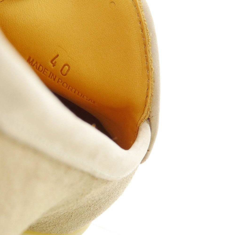 【中古】【未使用】ボードインアンドランジ Baudoin & Lange スエード ベルジャンシューズ ベージュ【 40 】【 状態ランクS 】【 メンズ 】