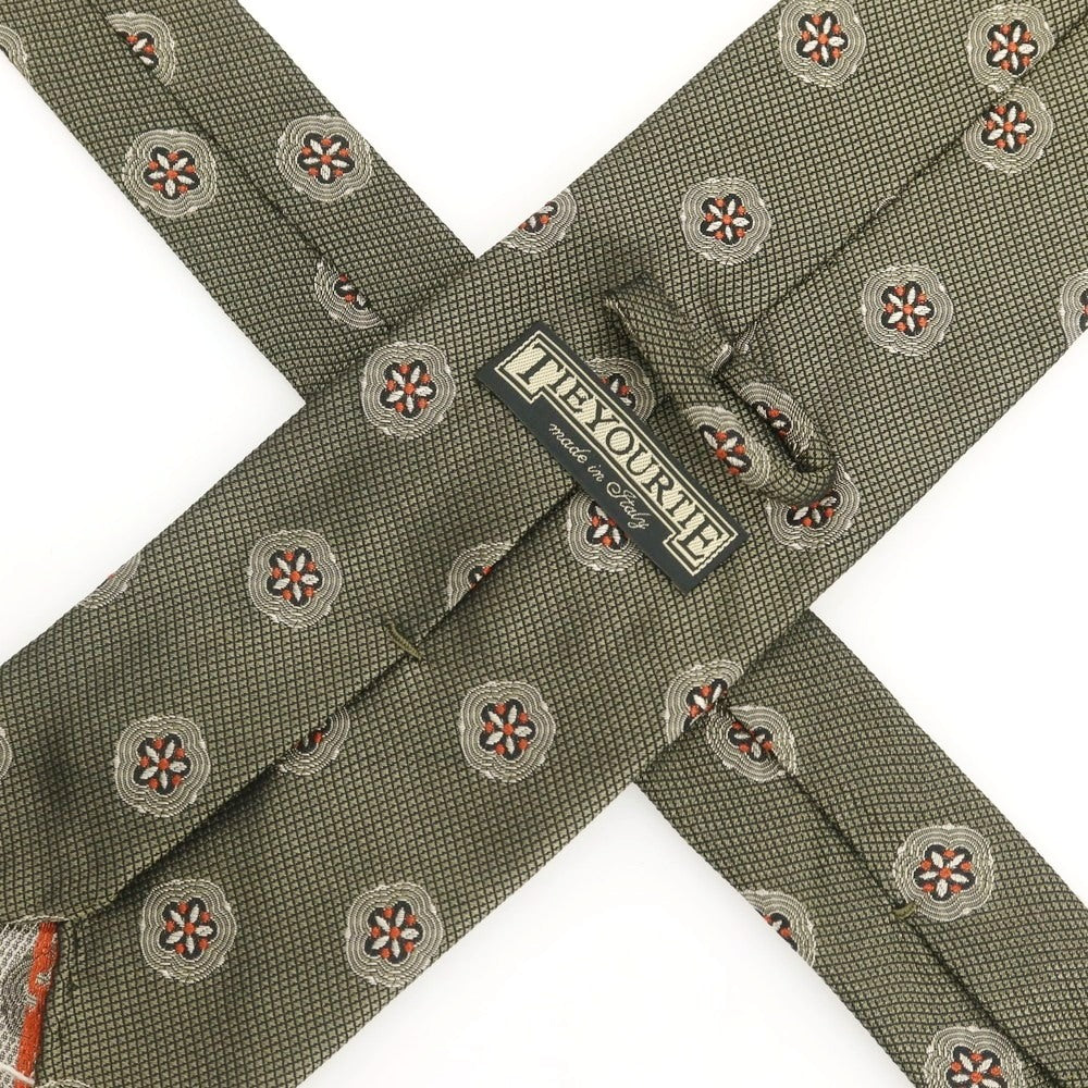 【中古】タイユアタイ TIE YOUR TIE シルク 小紋柄ネクタイ グリーン【 状態ランクB 】【 メンズ 】