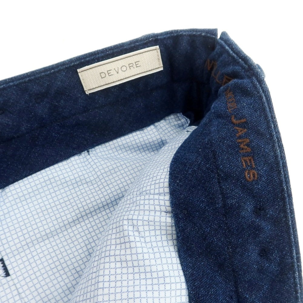 【中古】デヴォレ インチピット DEVORE Incipit ストレッチ コットン デニムスラックスパンツ ネイビーブルー【 46 】【 状態ランクB 】【 メンズ 】