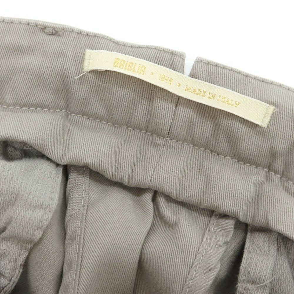 【中古】ブリリア1949 BRIGLIA 1949 ストレッチ コットン カジュアルスラックスパンツ グレージュ系【 46 】【 状態ランクB 】【 メンズ 】