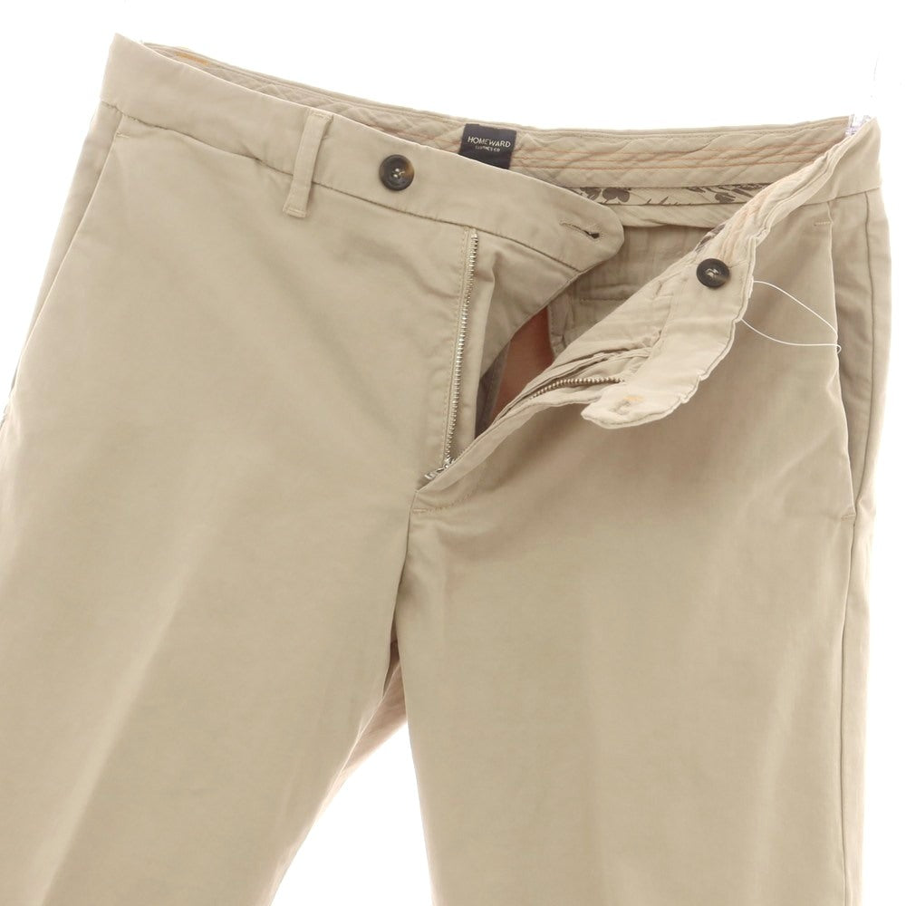 【中古】ホームワード HOMEWARD CLOTHES ストレッチ コットン カジュアルスラックスパンツ ベージュ【 46 】【 状態ランクB 】【 メンズ 】