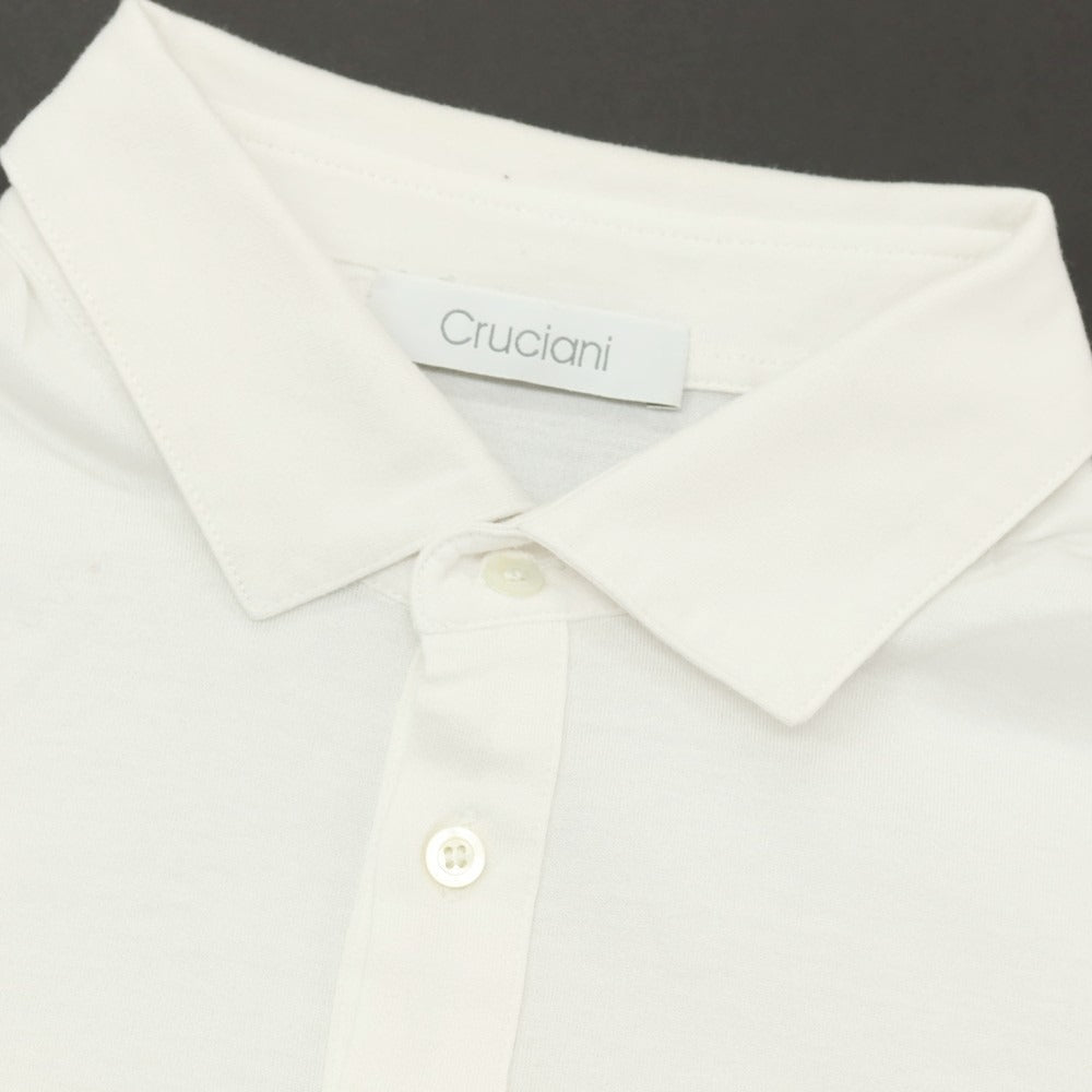 【中古】クルチアーニ CRUCIANI コットン 半袖ポロシャツ ホワイト【 46 】【 状態ランクB 】【 メンズ 】