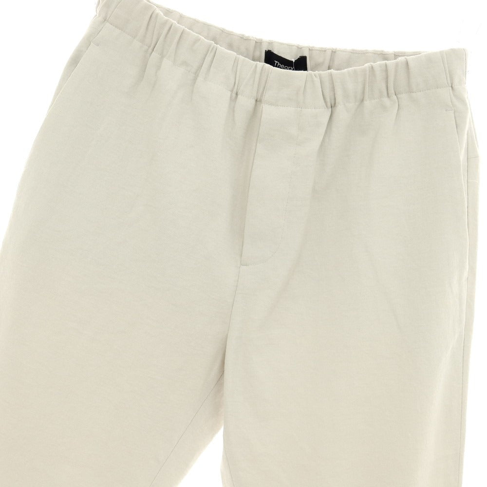【中古】セオリー theory ポリエステルコットンリネン イージーパンツ オフホワイト【 28 】【 状態ランクC 】【 メンズ 】