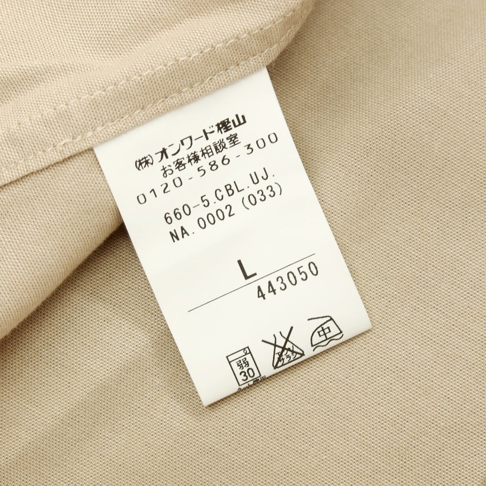 【中古】オープニングセレモニー OPENING CEREMONY コットン バイカラー ボタンダウン 半袖シャツ ホワイトxベージュ【サイズL】【 状態ランクB 】【 メンズ 】