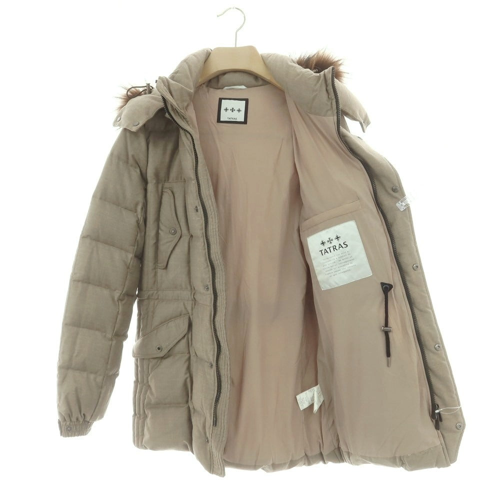 【中古】タトラス TATRAS ウールシルク ダウンコート グレージュ【 2 】【 状態ランクB 】【 メンズ 】