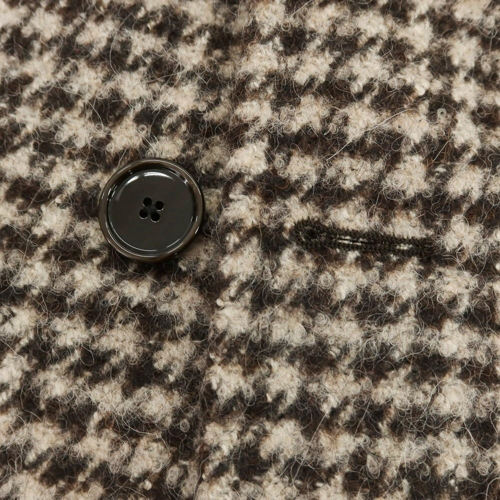 【中古】タリアトーレ TAGLIATORE シルク混ウール ハウンドトゥース チェスターフィールドコート ベージュxダークブラウン【 46 】【 状態ランクB 】【 メンズ 】