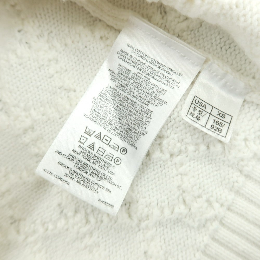 【中古】ブルックス ブラザーズ レッド フリース Brooks Brothers Red Fleece コットン カーディガン ホワイト【サイズXS】【 状態ランクC 】【 メンズ 】