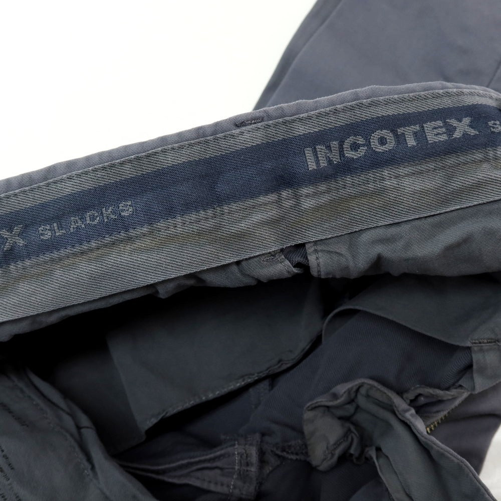 【中古】インコテックス スラックス INCOTEX SLACKS ストレッチ コットン カジュアルスラックスパンツ グレー【 29 】【 状態ランクC 】【 メンズ 】