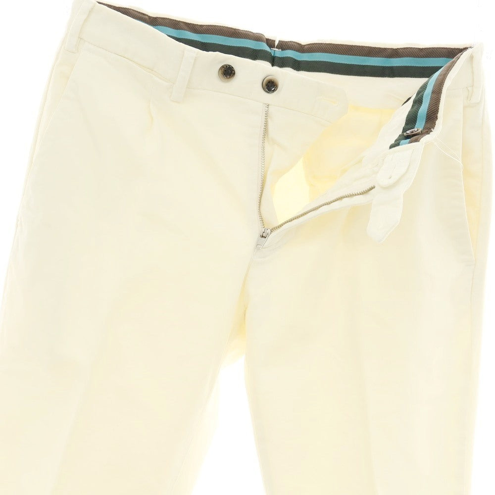 【中古】ジェルマーノ GERMANO ストレッチ コットン カジュアルスラックスパンツ クリーム【 44 】【 状態ランクB 】【 メンズ 】