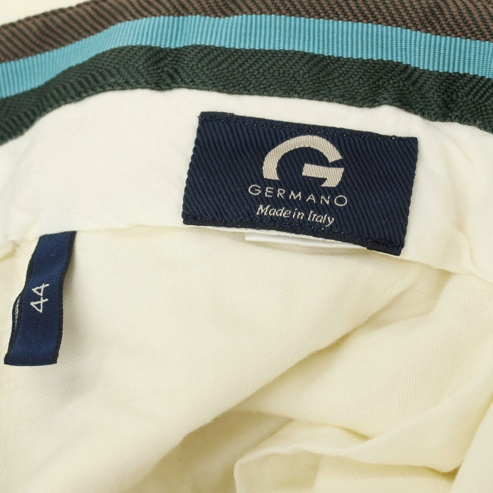 【中古】ジェルマーノ GERMANO ストレッチ コットン カジュアルスラックスパンツ クリーム【 44 】【 状態ランクB 】【 メンズ 】