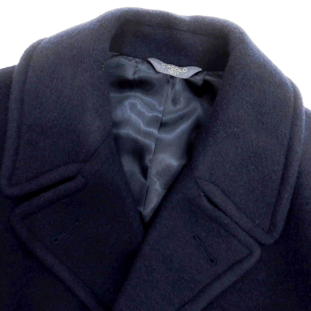 【中古】【未使用】チルコロ1901 CIRCOLO 1901 ウール ピーコート ネイビー【 48 】【 状態ランクS 】【 メンズ 】