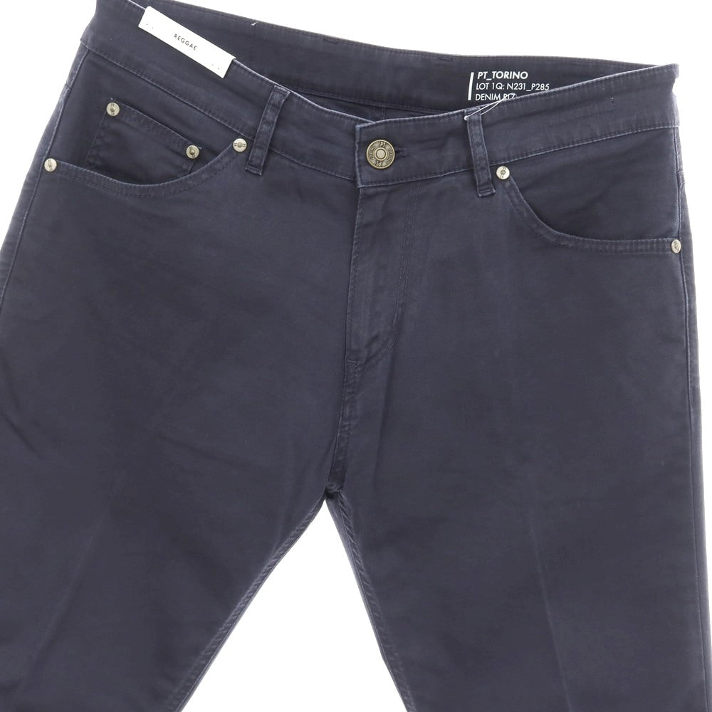 【中古】ピーティートリノ デニム PT TORINO DENIM REGGAE ストレッチ コットンリヨセル 5ポケットパンツ ライトネイビー【 33 】【 状態ランクC 】【 メンズ 】