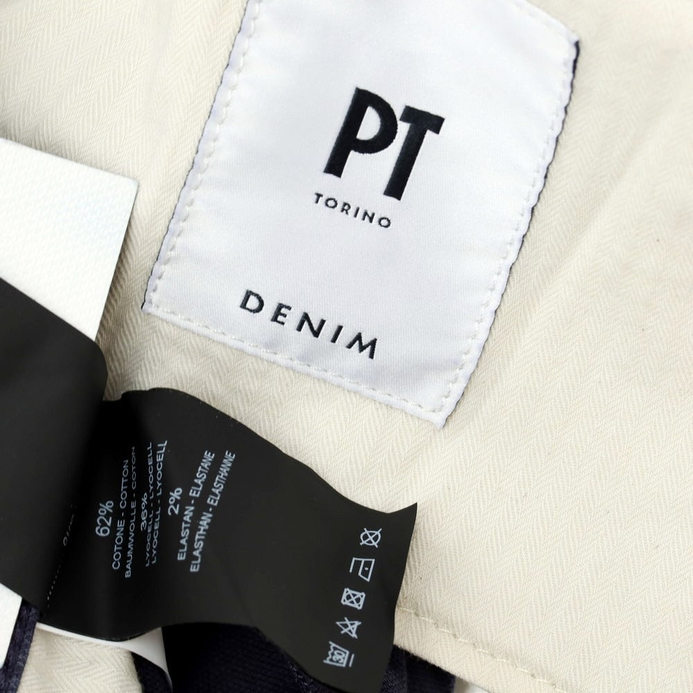 【中古】ピーティートリノ デニム PT TORINO DENIM REGGAE ストレッチ コットンリヨセル 5ポケットパンツ ライトネイビー【 33 】【 状態ランクC 】【 メンズ 】