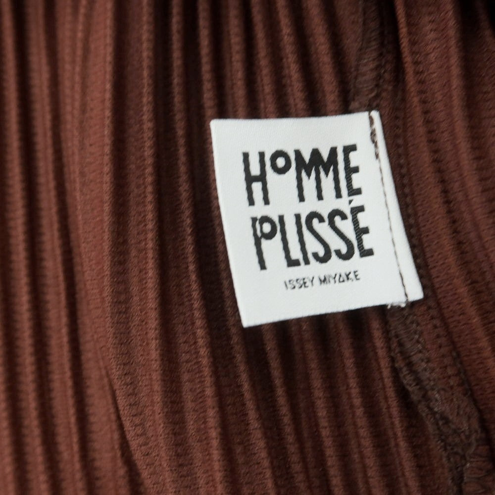 【中古】オム プリッセ イッセイミヤケ HOMME PLISSE ISSEY MIYAKE 2025年春夏 ポリエステル系 プリーツ ロング カーディガン ブラウン【 表記なし(L位) 】【 状態ランクA 】【 メンズ 】