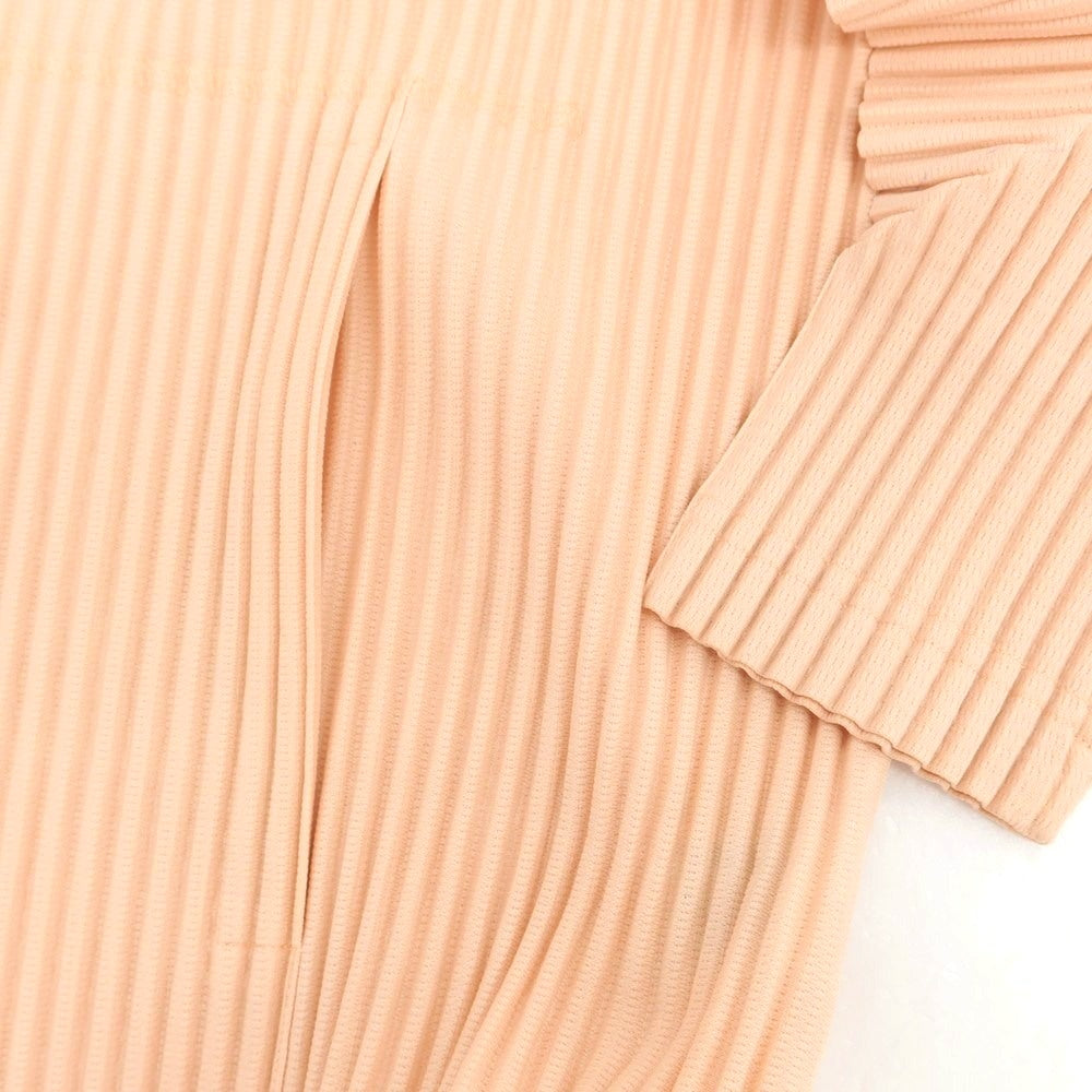 【中古】オム プリッセ イッセイミヤケ HOMME PLISSE ISSEY MIYAKE 2025年秋冬 ポリエステル系 プリーツ プルオーバー パーカー ピンクベージュ【 表記なし(L位) 】【 状態ランクB 】【 メンズ 】