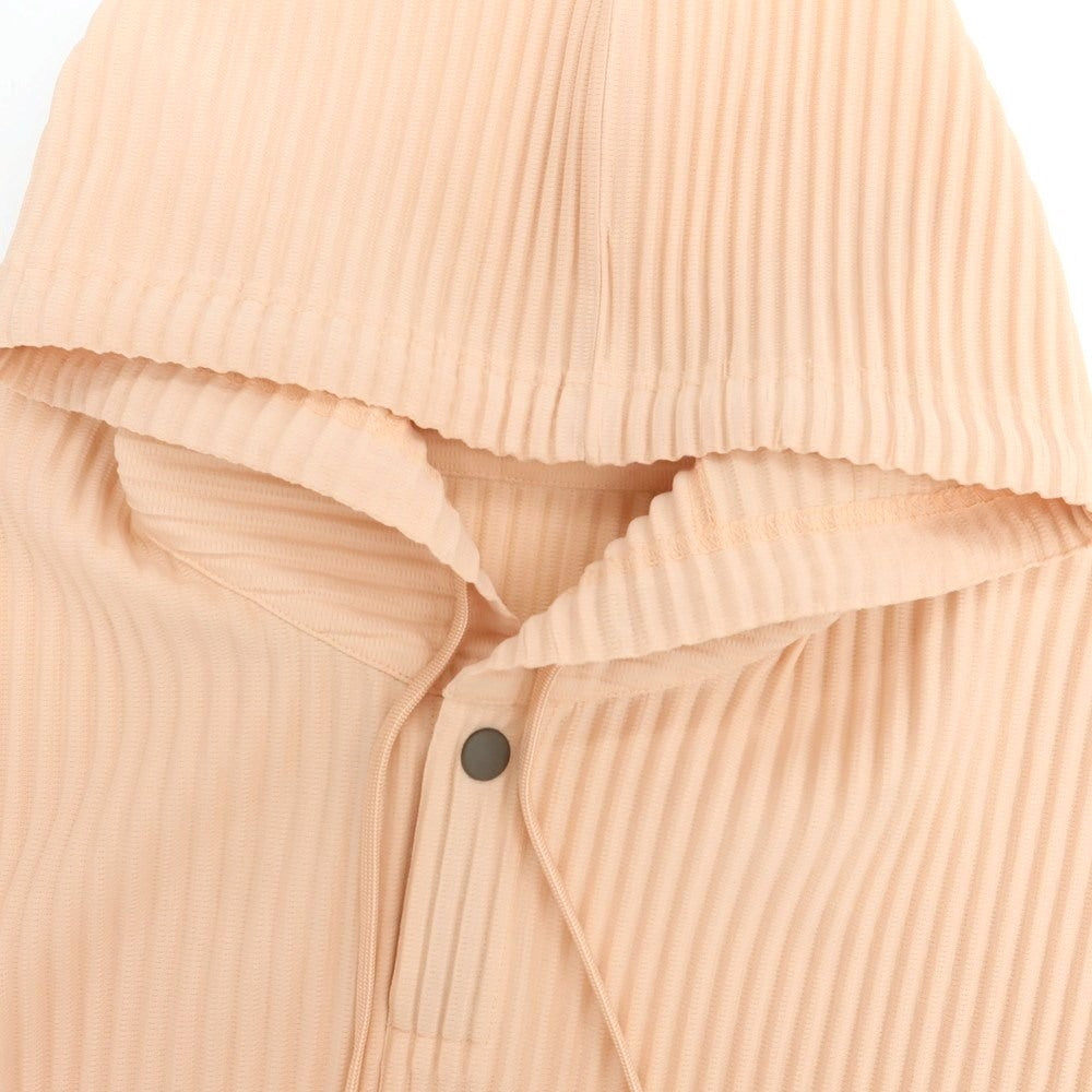 【中古】オム プリッセ イッセイミヤケ HOMME PLISSE ISSEY MIYAKE 2025年秋冬 ポリエステル系 プリーツ プルオーバー パーカー ピンクベージュ【 表記なし(L位) 】【 状態ランクB 】【 メンズ 】