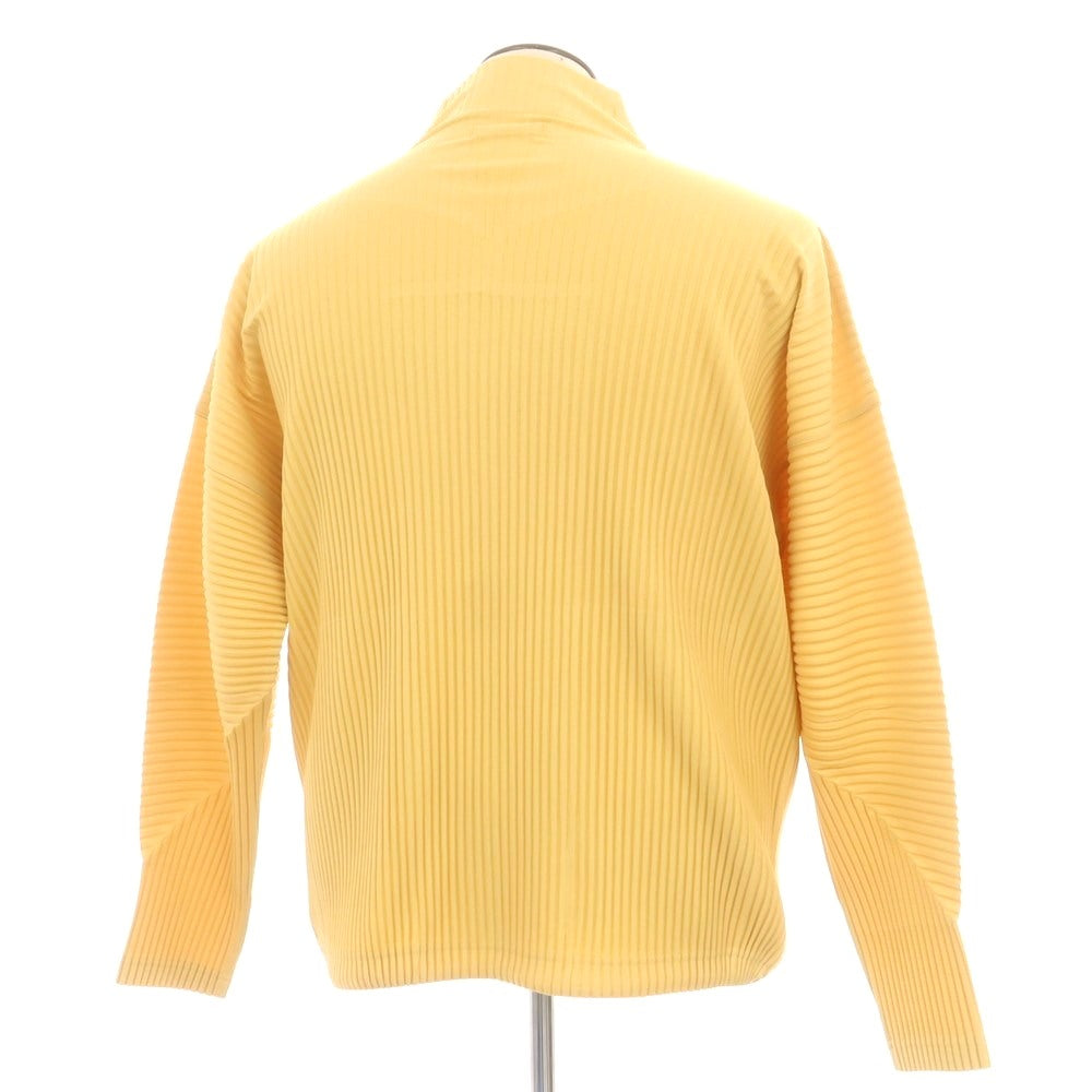 【中古】オム プリッセ イッセイミヤケ HOMME PLISSE ISSEY MIYAKE 2025年秋冬 プリーツ スタンドカラー ダブルジップ ジャージ イエロー【 表記なし(L位) 】【 状態ランクA 】【 メンズ 】