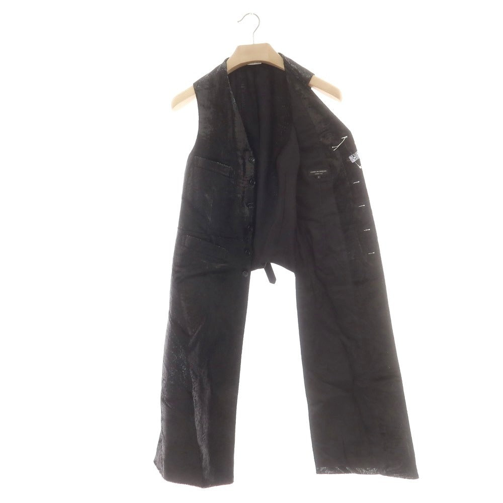 【中古】コムデギャルソンオムプリュス COMME des GARCONS HOMME PLUS 2025年春夏 ロングベスト ブラック【 S 】【 状態ランクA 】【 メンズ 】