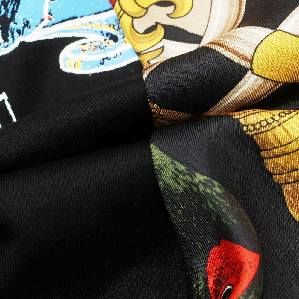 【中古】【未使用】ジュンヤワタナベ マン JUNYA WATANABE MAN 2025年春夏 BLACK SABBATH シルクスカーフ 半袖Tシャツ ブラック【 M 】【 状態ランクS 】【 メンズ 】