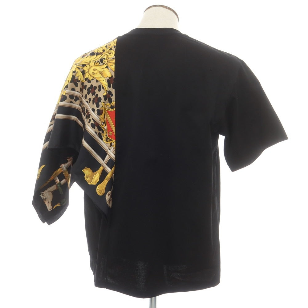 【中古】【未使用】ジュンヤワタナベ マン JUNYA WATANABE MAN 2025年春夏 BLACK SABBATH シルクスカーフ 半袖Tシャツ ブラック【 XL 】【 状態ランクS 】【 メンズ 】