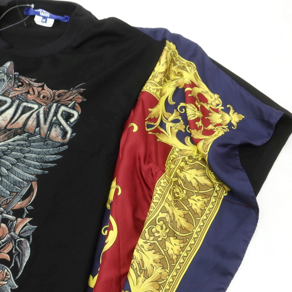 【中古】【未使用】ジュンヤワタナベ マン JUNYA WATANABE MAN 2025年春夏 SCORPIONS シルクスカーフ 半袖Tシャツ ブラック【 M 】【 状態ランクS 】【 メンズ 】