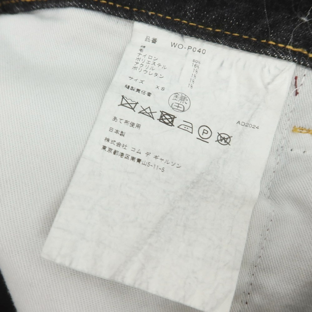 【中古】【未使用】ジュンヤワタナベ マン JUNYA WATANABE MAN 2025年春夏 コットンウール パッチワーク デニムパンツ ブラック【 XS 】【 状態ランクS 】【 メンズ 】