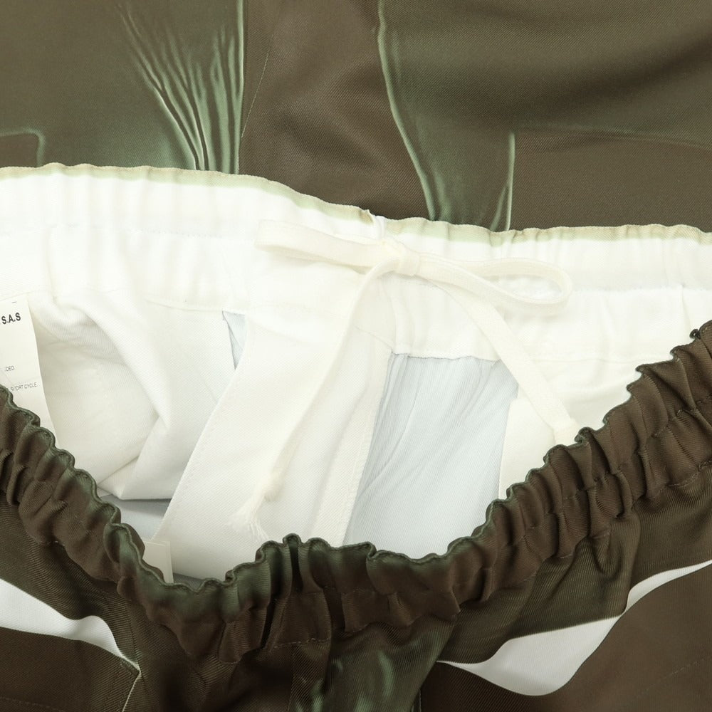 【中古】コムデギャルソンシャツ COMME des GARCONS SHIRT 2025年春夏 ペイント ポリエステル イージーパンツ オリーブ【 XS 】【 状態ランクA 】【 メンズ 】