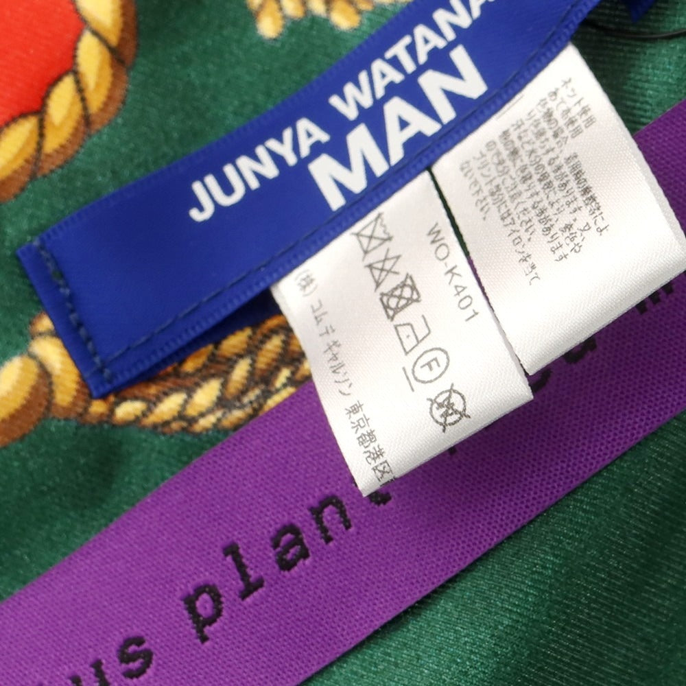 【中古】【未使用】ジュンヤワタナベ マン JUNYA WATANABE MAN シルク スカーフ グリーンxレッド系【 状態ランクS 】【 メンズ 】
