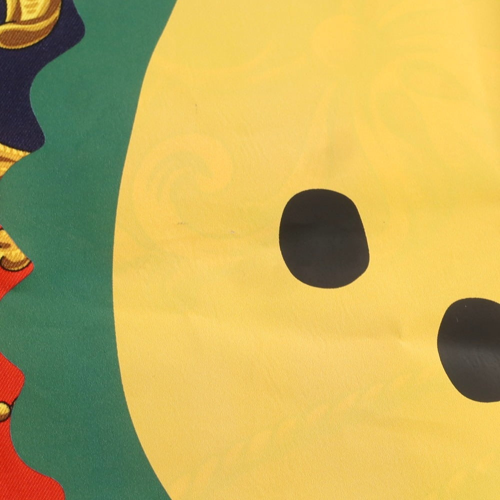 【中古】【未使用】ジュンヤワタナベ マン JUNYA WATANABE MAN シルク スカーフ グリーンxレッド系【 状態ランクS 】【 メンズ 】