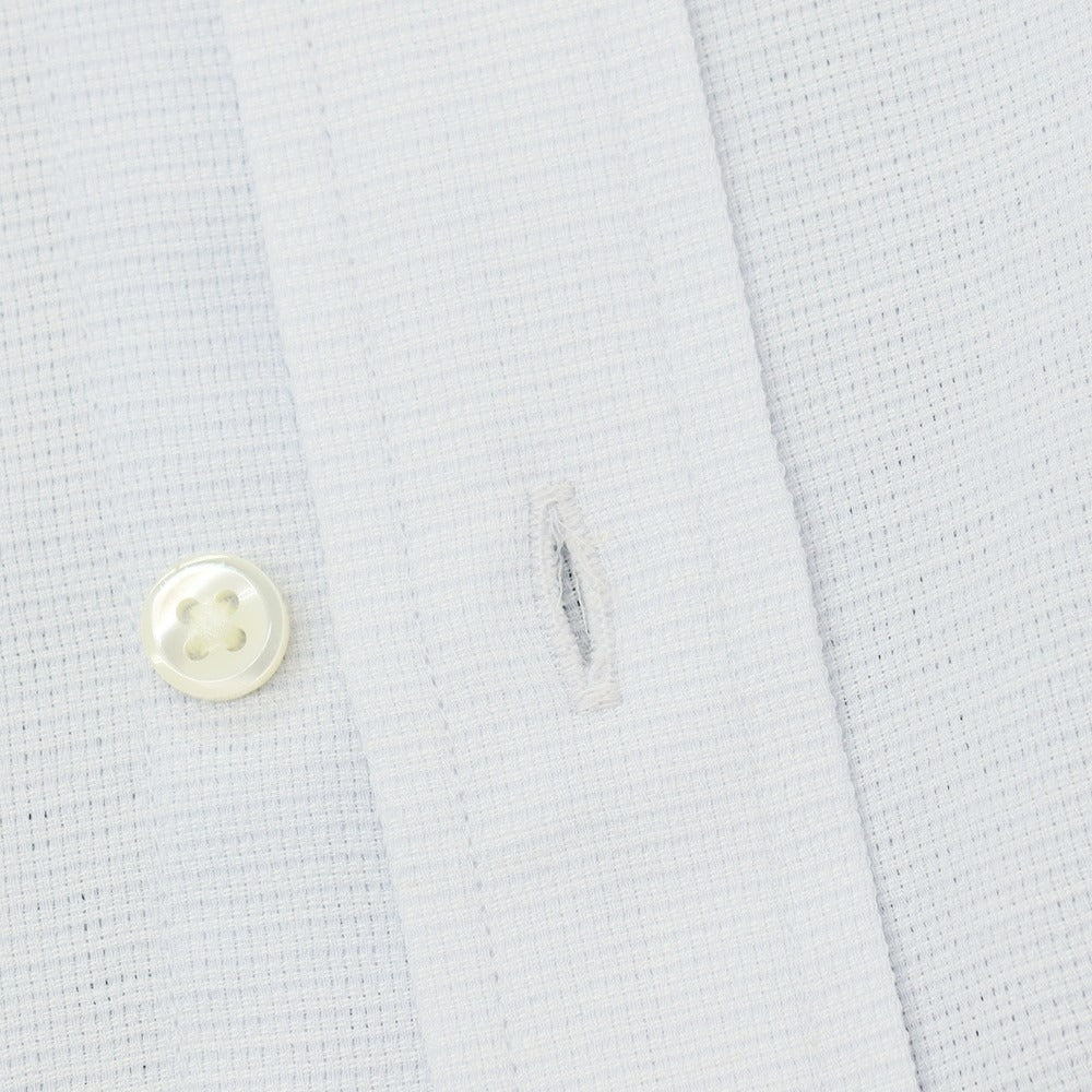 【中古】ポールスチュアート PAUL STUART ポリエステルコットンリネン バンドカラー 半袖シャツ ライトブルー【サイズM】【 状態ランクA 】【 メンズ 】