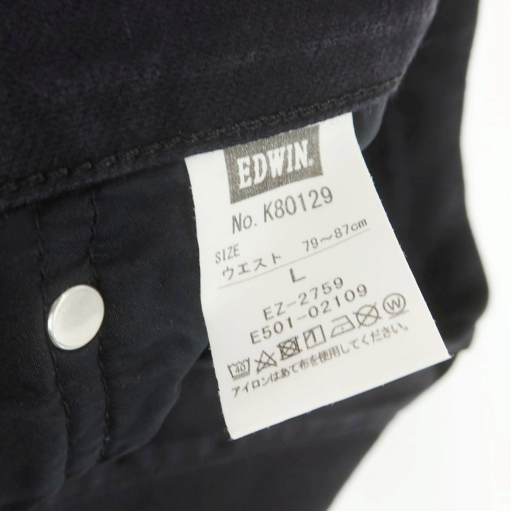 【中古】エドウィン EDWIN ストレッチコットン 5ポケットパンツ ブラック【 L 】【 状態ランクB 】【 メンズ 】