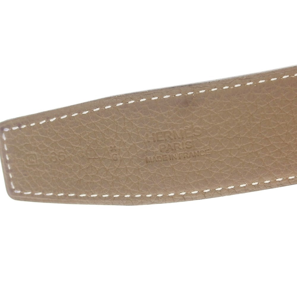 【中古】エルメス HERMES コンスタンス リバーシブル ベルト □O刻印 ブラックxトープ【 85 】【 状態ランクB 】【 メンズ 】